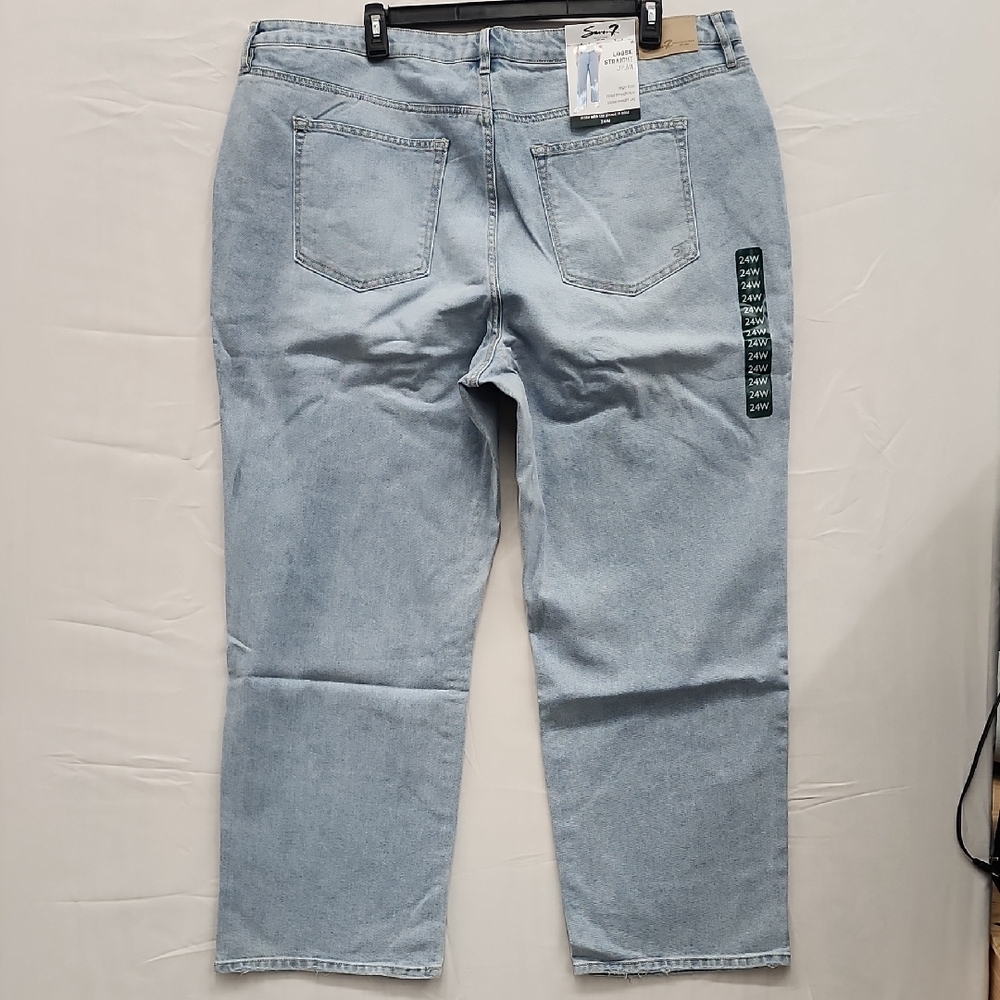 Seven7 Women's Relaxed Light Blue Jeans - Picture 3 of 4